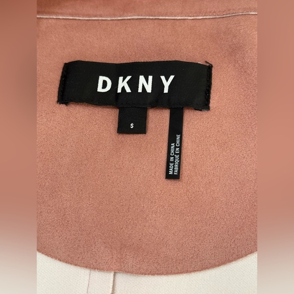 DKNY Faux Suede Blush Pink Jacket | Size S | NWT - Picture 4 of 12